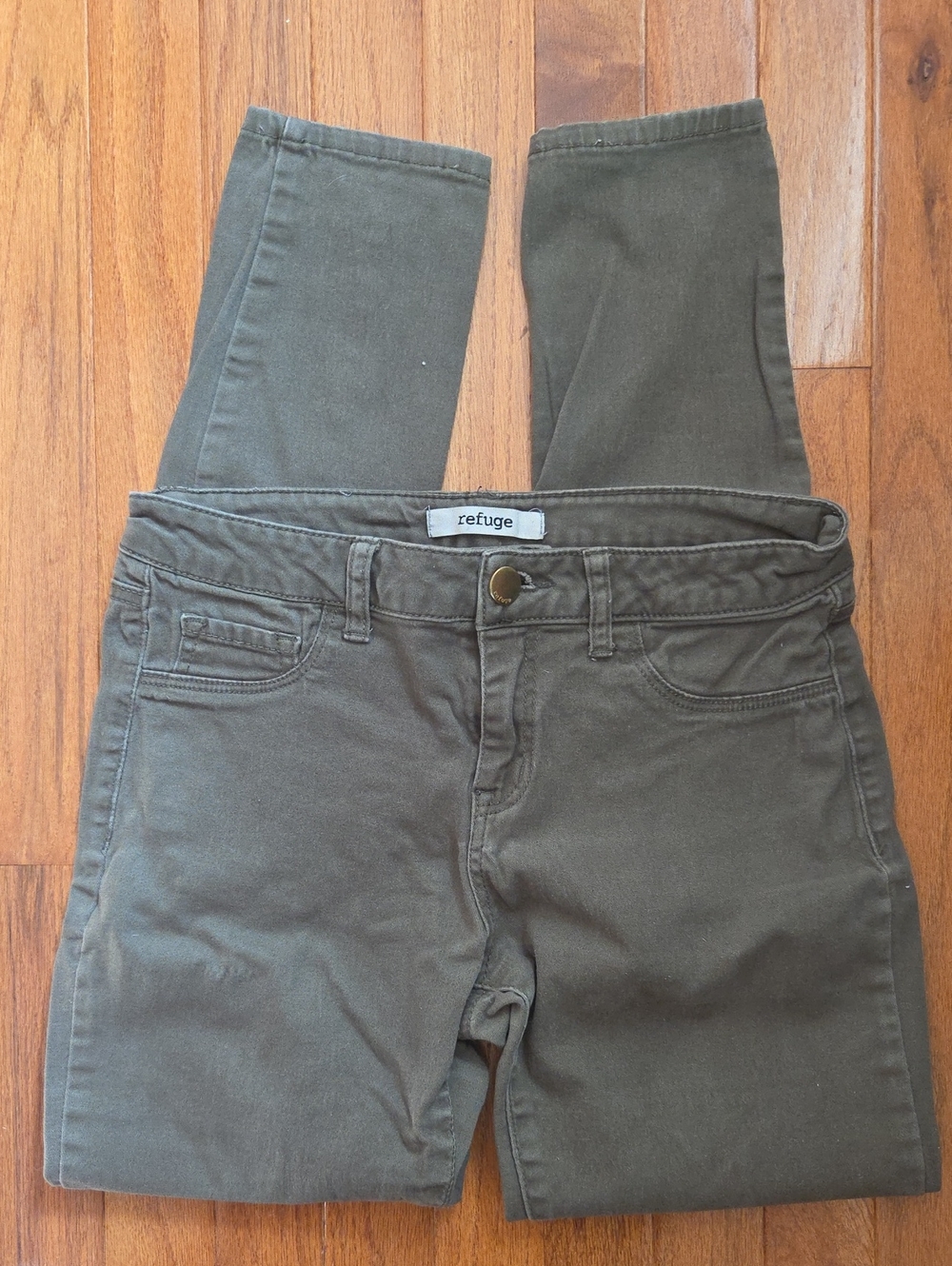 Refuge Olive Green Skinny Jeans